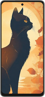 Силиконовый чехол Черная кошка v2 для Oppo A5 PRO - 5830u-3956 изображение 