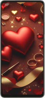 Силиконовый чехол Сердечки v3 для Oppo A5 PRO - 5833u-3956 изображение 