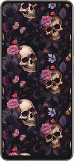Силиконовый чехол Черепа и розы для Oppo A5 PRO - 6316u-3956 изображение 