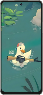 Силіконовий чехол Каченя з автоматом для Oppo A5 PRO - 6356u-3956 изображение 