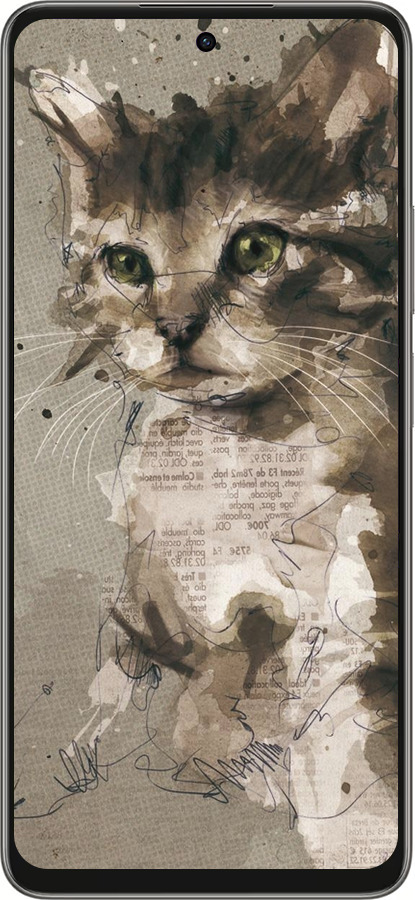 Силіконовий чехол Кошеня з плям і ліній для Oppo A5 PRO - 119u-3956 изображение 