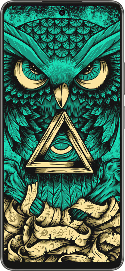 Силиконовый чехол Сова Арт-тату для Oppo A5 PRO - 3971u-3956 изображение 