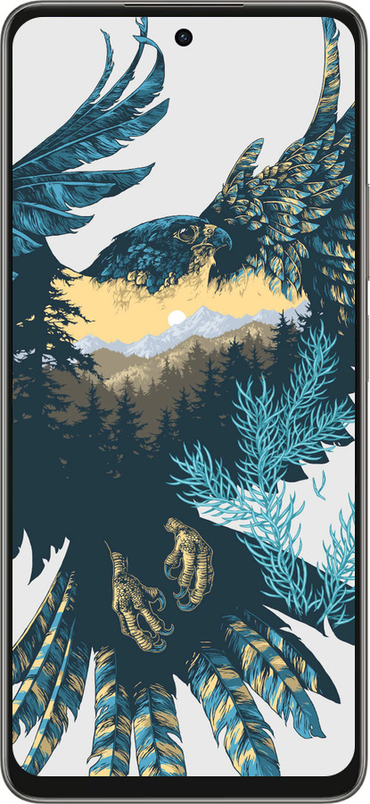 Силиконовый чехол Арт-орел на фоне природы для Oppo A5 PRO - 3983u-3956 изображение 