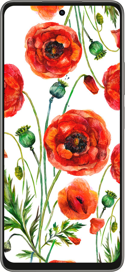 Силіконовий чехол Намальовані маки для Oppo A5 PRO - 4278u-3956 изображение 