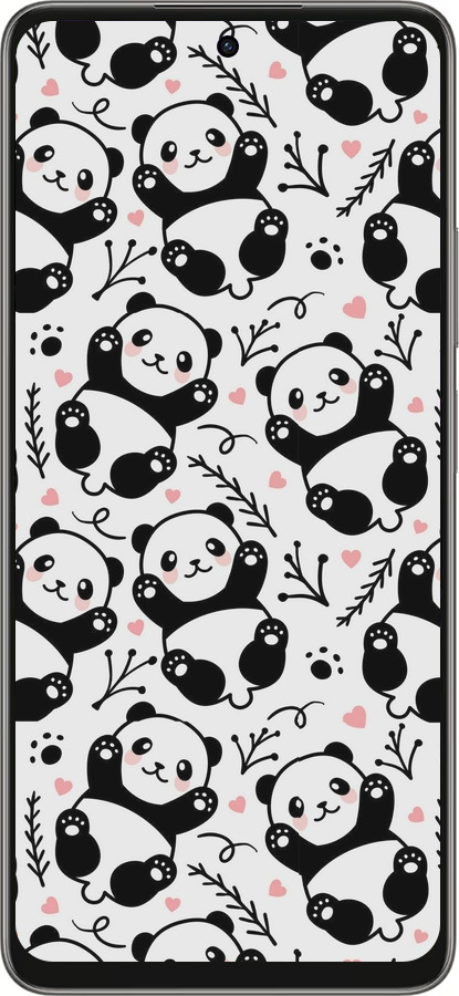 Силиконовый чехол Панды для Oppo A5 PRO - 4318u-3956 изображение 