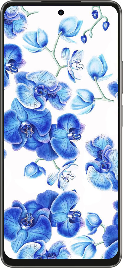 Силиконовый чехол Голубые орхидеи для Oppo A5 PRO - 4406u-3956 изображение 