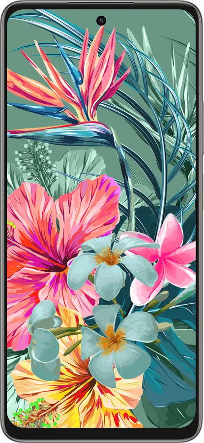 Силіконовий чехол Тропічні квіти v1 для Oppo A5 PRO - 4667u-3956 изображение 