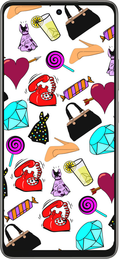Силиконовый чехол stickers для Oppo A5 PRO - 4757u-3956 изображение 
