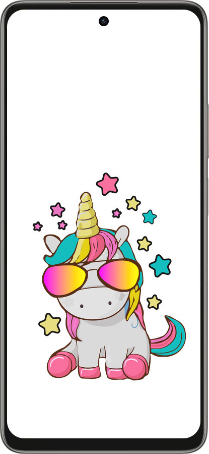 Силиконовый чехол Единорог в очках для Oppo A5 PRO - 4879u-3956 изображение 