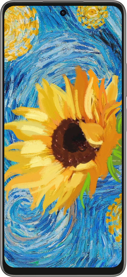 Силиконовый чехол Цветы желто-голубые для Oppo A5 PRO - 5308u-3956 изображение 