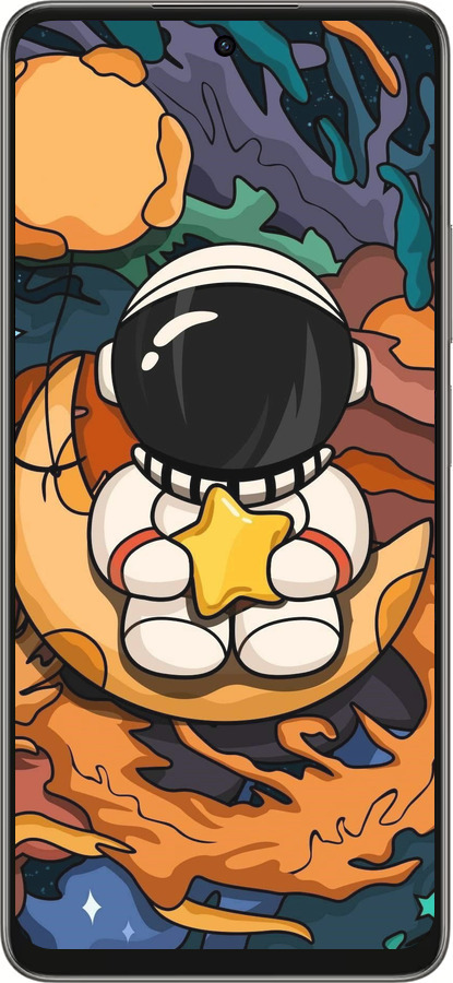 Силиконовый чехол Астронавт и звезда для Oppo A5 PRO - 5326u-3956 изображение 