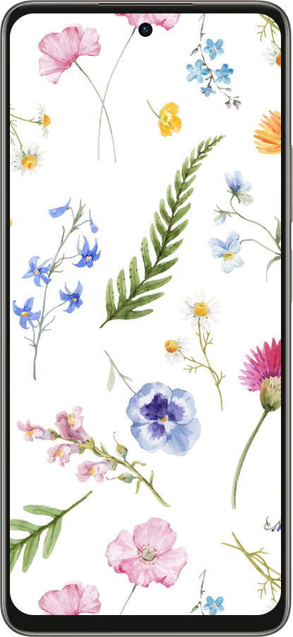 Силиконовый чехол Цветочный фон v2 для Oppo A5 PRO - 5472u-3956 изображение 