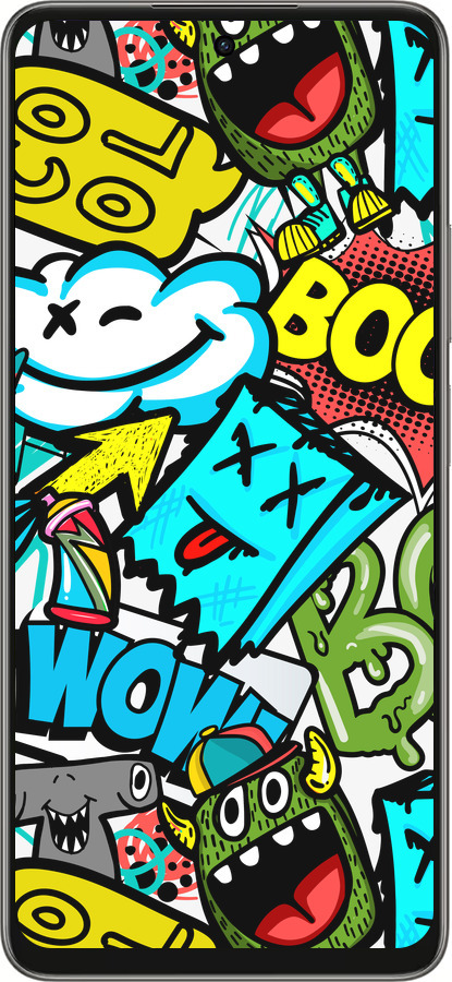 Силиконовый чехол Стикеры v4 для Oppo A5 PRO - 5508u-3956 изображение 