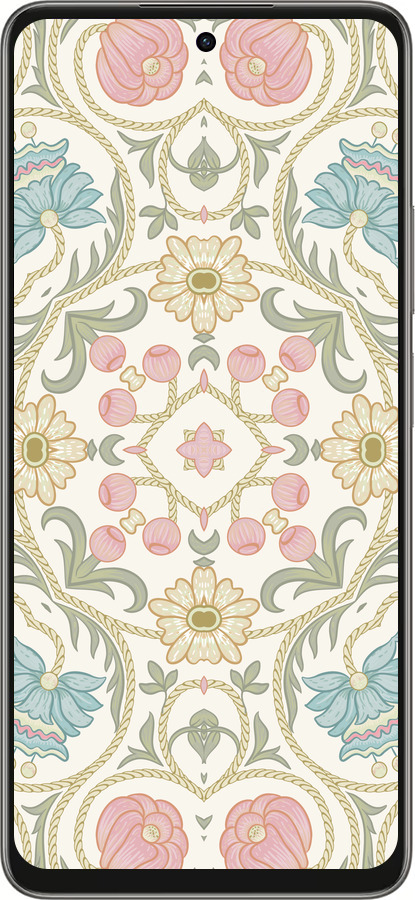 Силиконовый чехол Цветочный орнамент v2 для Oppo A5 PRO - 5513u-3956 изображение 