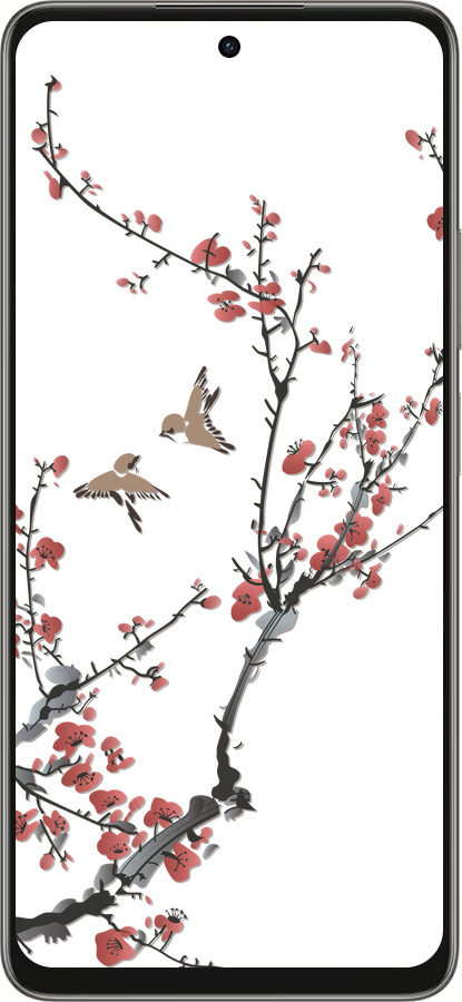 Силиконовый чехол Сакура v2 для Oppo A5 PRO - 5538u-3956 изображение 