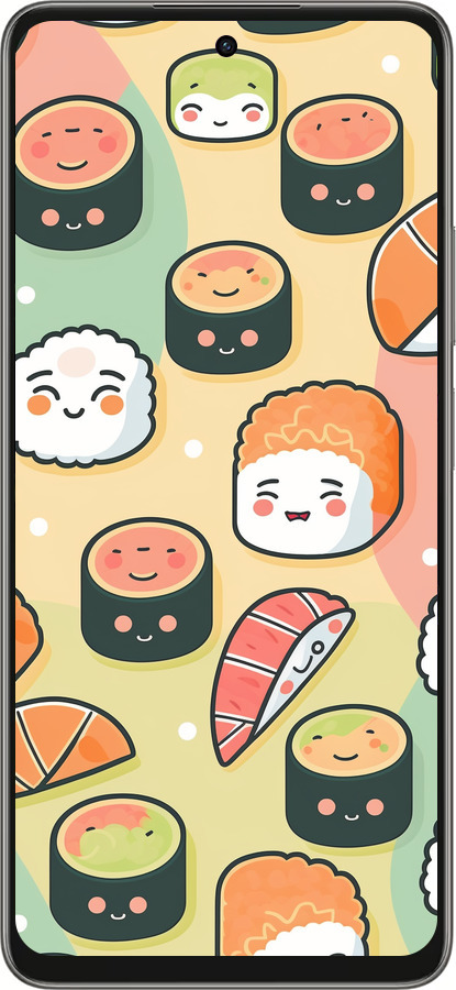 Силиконовый чехол Суши паттерн для Oppo A5 PRO - 5583u-3956 изображение 