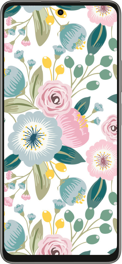 Силіконовий чехол Квіткові шпалери v2 для Oppo A5 PRO - 5602u-3956 изображение 