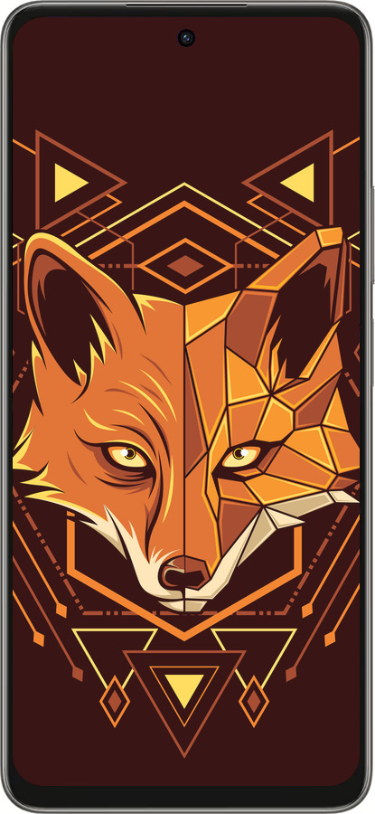 Силиконовый чехол Лиса геометрия для Oppo A5 PRO - 5607u-3956 изображение 