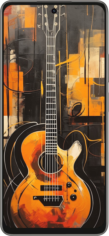 Силиконовый чехол Чехол для телефона Оранжевая Гитара для Oppo A5 PRO - 5934u-3956 изображение 