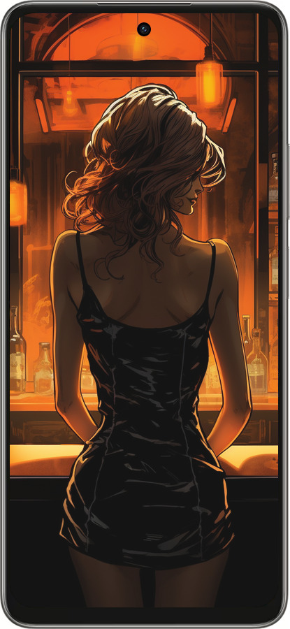 Силіконовий чехол Чохол для телефону Дівчина в барі для Oppo A5 PRO - 5947u-3956 изображение 