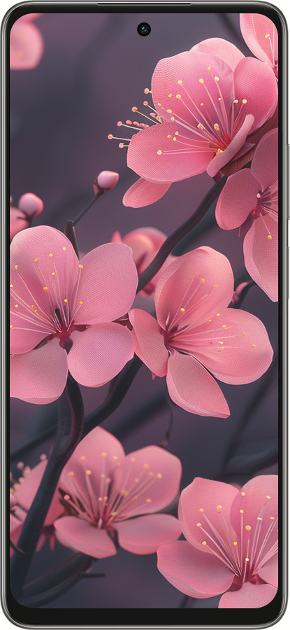 Силіконовий чехол Пурпурова сакура для Oppo A5 PRO - 6075u-3956 изображение 