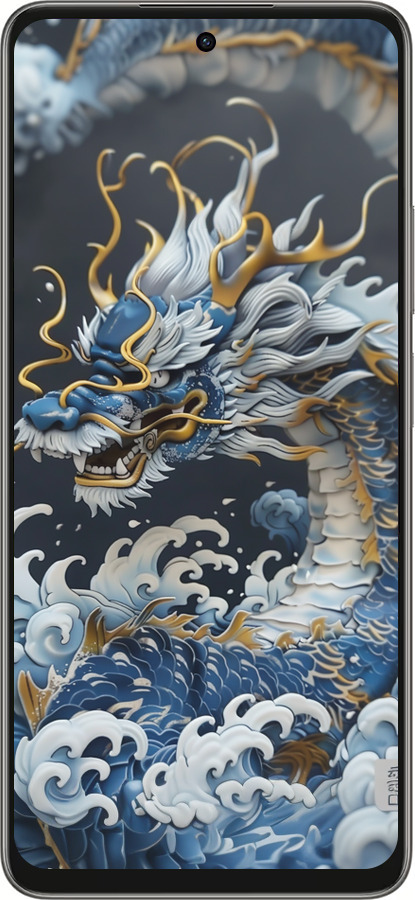 Силиконовый чехол Водяной дракон для Oppo A5 PRO - 6113u-3956 изображение 