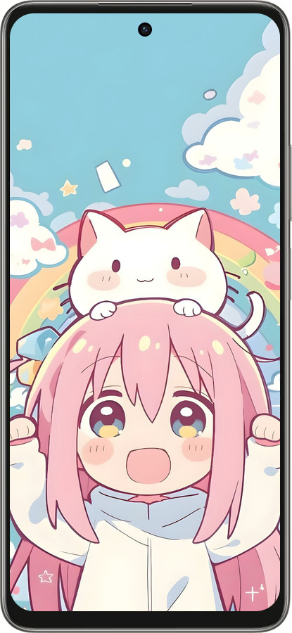 Силиконовый чехол Девочка аниме радуга для Oppo A5 PRO - 6304u-3956 изображение 