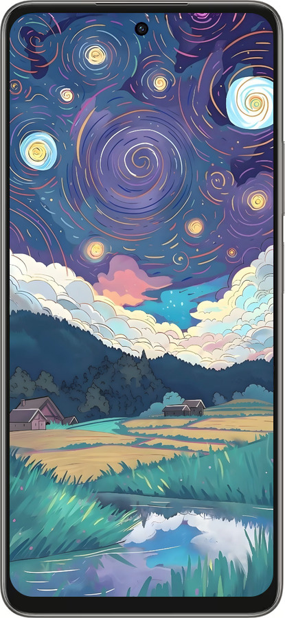 Силиконовый чехол Креативный арт для Oppo A5 PRO - 6322u-3956 изображение 