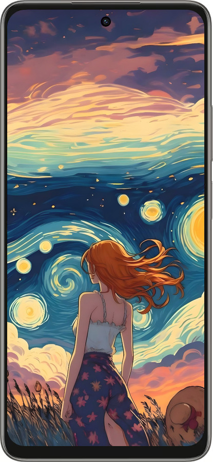 Силиконовый чехол Девушка Арт для Oppo A5 PRO - 6325u-3956 изображение 