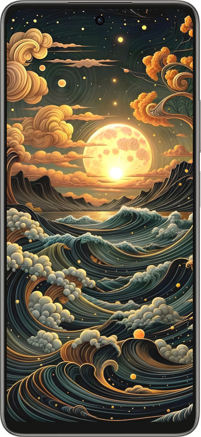 Силиконовый чехол Арт волны для Oppo A5 PRO - 6332u-3956 изображение 