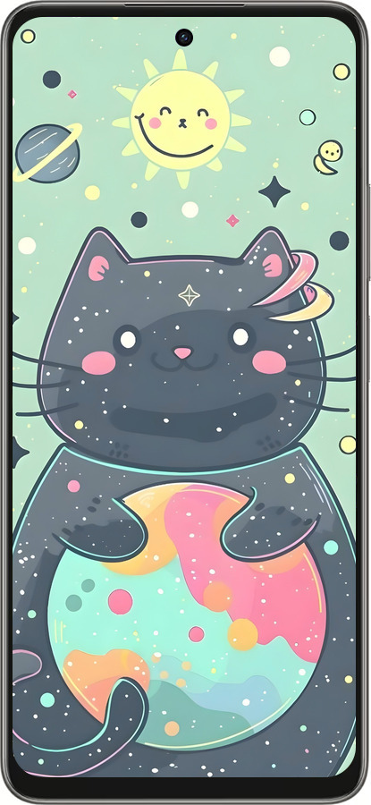 Силиконовый чехол Милый котик для Oppo A5 PRO - 6364u-3956 изображение 