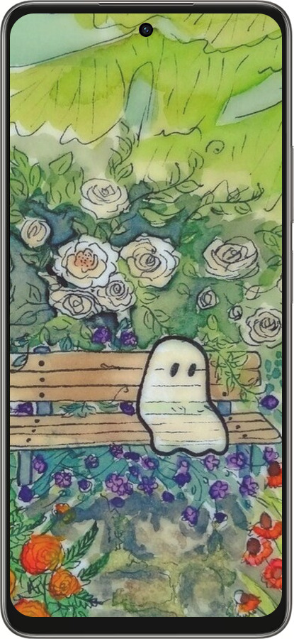 Силиконовый чехол Грустное привидение для Oppo A5 PRO - 6403u-3956 изображение 