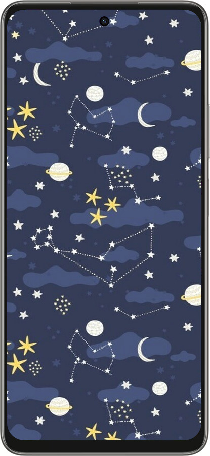 Силиконовый чехол Астрономический узор. Милый дизайн мультяшной вселенной для Oppo A5 PRO - 6446u-3956 изображение 