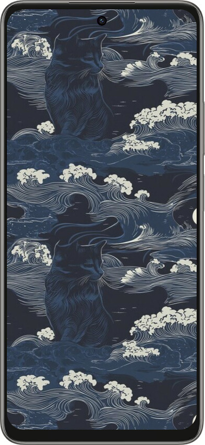 Силіконовий чехол Морська тематика у стилі арт-деко для Oppo A5 PRO - 6520u-3956 изображение 