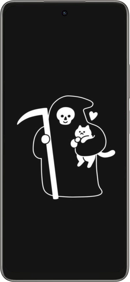Силиконовый чехол Минималистичный арт: смерть и кошка для Oppo A5 PRO - 6529u-3956 изображение 