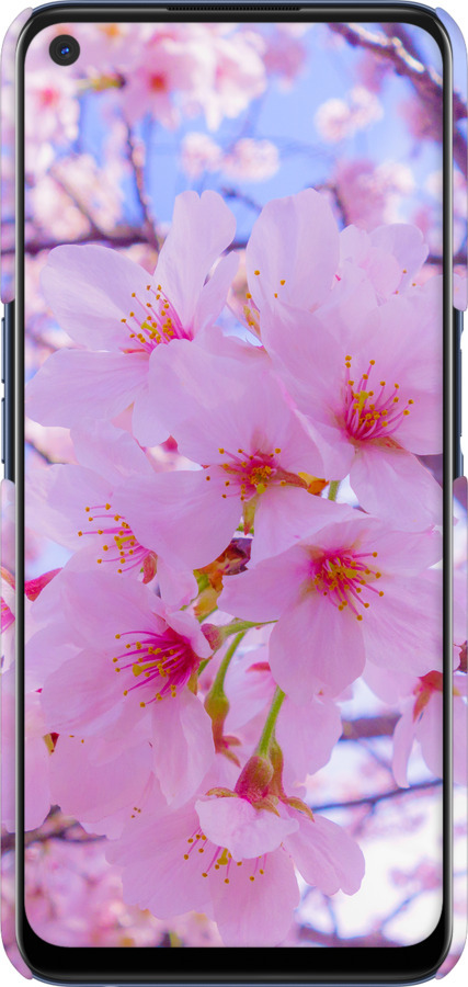 3D пластиковий матовий чехол Сакура для Oppo A52 - 6029m-1930 изображение 