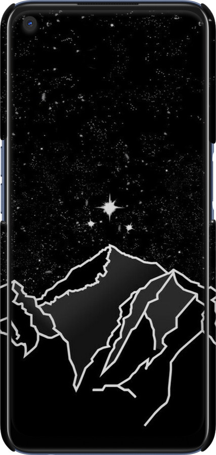 3D пластиковый матовый чехол Минималистический горный пейзаж для Oppo A52 - 6438m-1930 изображение 