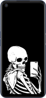2D пластиковий чехол Скелет робить Selfie для Oppo A52 - 6535t-1930 изображение 