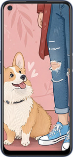 2D пластиковый чехол Корги 3 для Oppo A52 - 6707t-1930 изображение 
