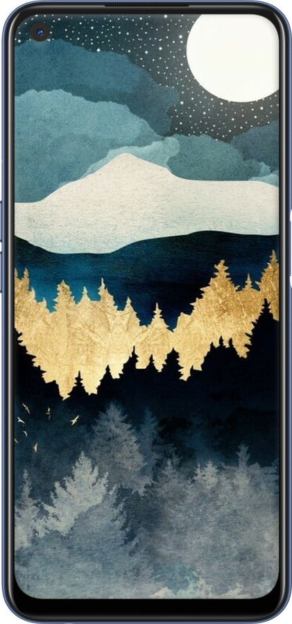 2D пластиковий чехол Нічний краєвид з лісом та горами для Oppo A52 - 6493t-1930 изображение 