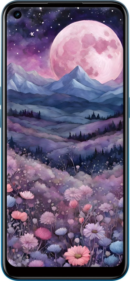 TPU чехол Ночь луна арт для Oppo A53 - 6319b-568 изображение 