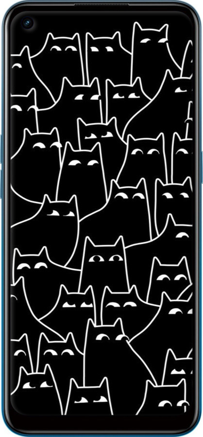 TPU чехол С изображением кошек для Oppo A53 - 6470b-568 изображение 