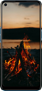 3D пластиковий матовий чехол Вогонь для Oppo A53 - 6021m-568 изображение 