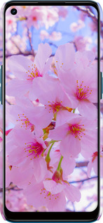3D пластиковий матовий чехол Сакура для Oppo A53 - 6029m-568 изображение 