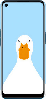 3D пластиковий матовий чехол Гусак для Oppo A53 - 6350m-568 изображение 