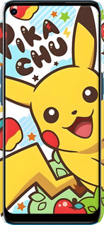 3D пластиковый матовый чехол Пикачу 2 для Oppo A53 - 6391m-568 изображение 