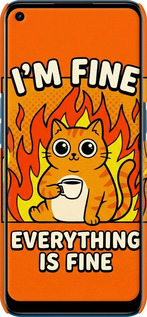 3D пластиковый матовый чехол Funny Cat для Oppo A53 - 6786m-568 изображение 