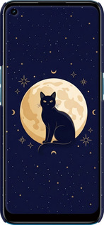 3D пластиковый матовый чехол Cute Cat Celestial/Witchy для Oppo A53 - 6787m-568 изображение 