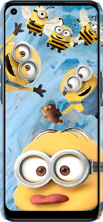 3D пластиковый матовый чехол Миньоны для Oppo A53 - 6386m-568 изображение 