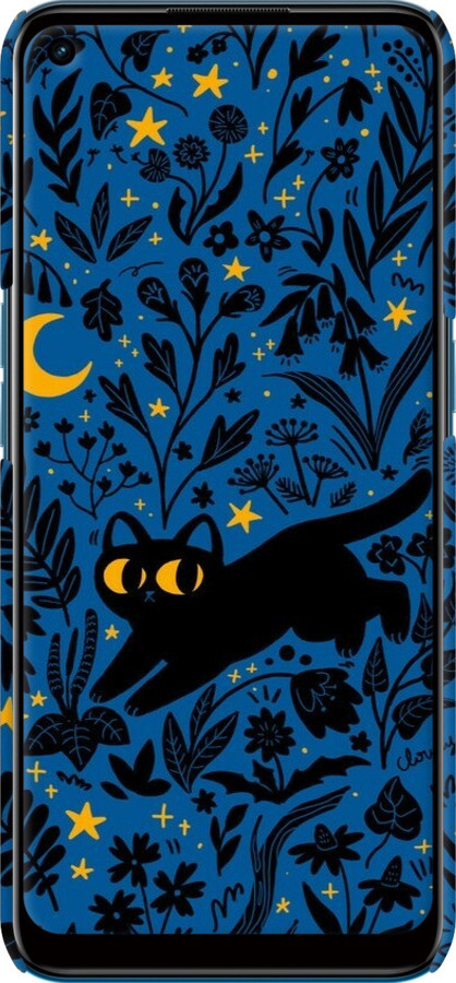 3D пластиковий матовий чехол Літня ніч для Oppo A53 - 6472m-568 изображение 